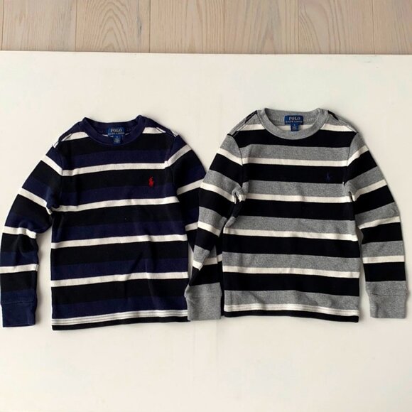 Polo Ralph Lauren set of 2 striped thermal shirts size 5